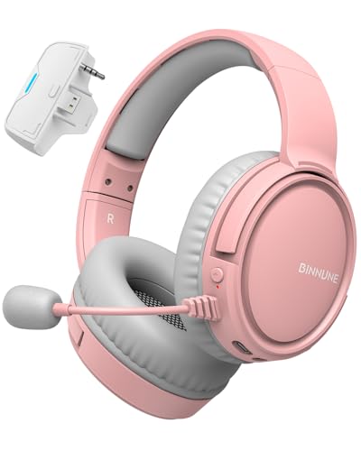 BINNUNE Wireless Gaming Headset for Xbox Series X S & Xbox One, Low Latency Wireless + Bluetooth, Flip-to-Mute Noise Cancelling Mic, 50mm Drivers, 40H Battery, Over-Ear Headphones